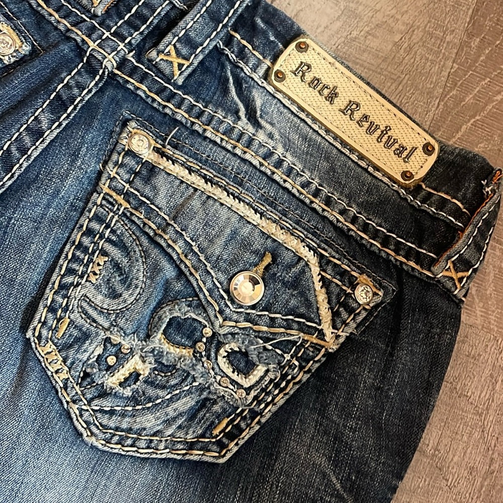 Rock revival Stasia mid rise skinny jeans, size 27